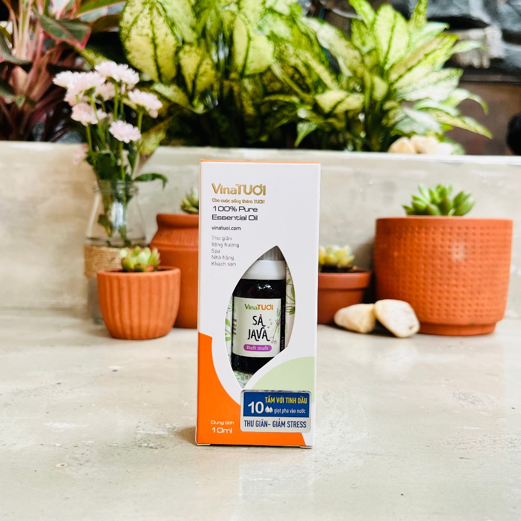 Tinh dầu nguyên chất khuếch tán hương Đồng VINA TƯƠI 10ml xông đuổi muỗi khử mùi hương thơm