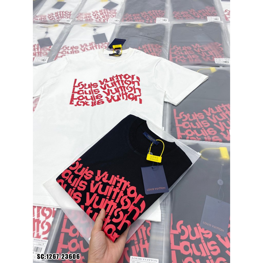 Áo thun in dập siêu hot, hàng cực đẹp, thêu chữ thêu hình gấu bo cổ nam nữ