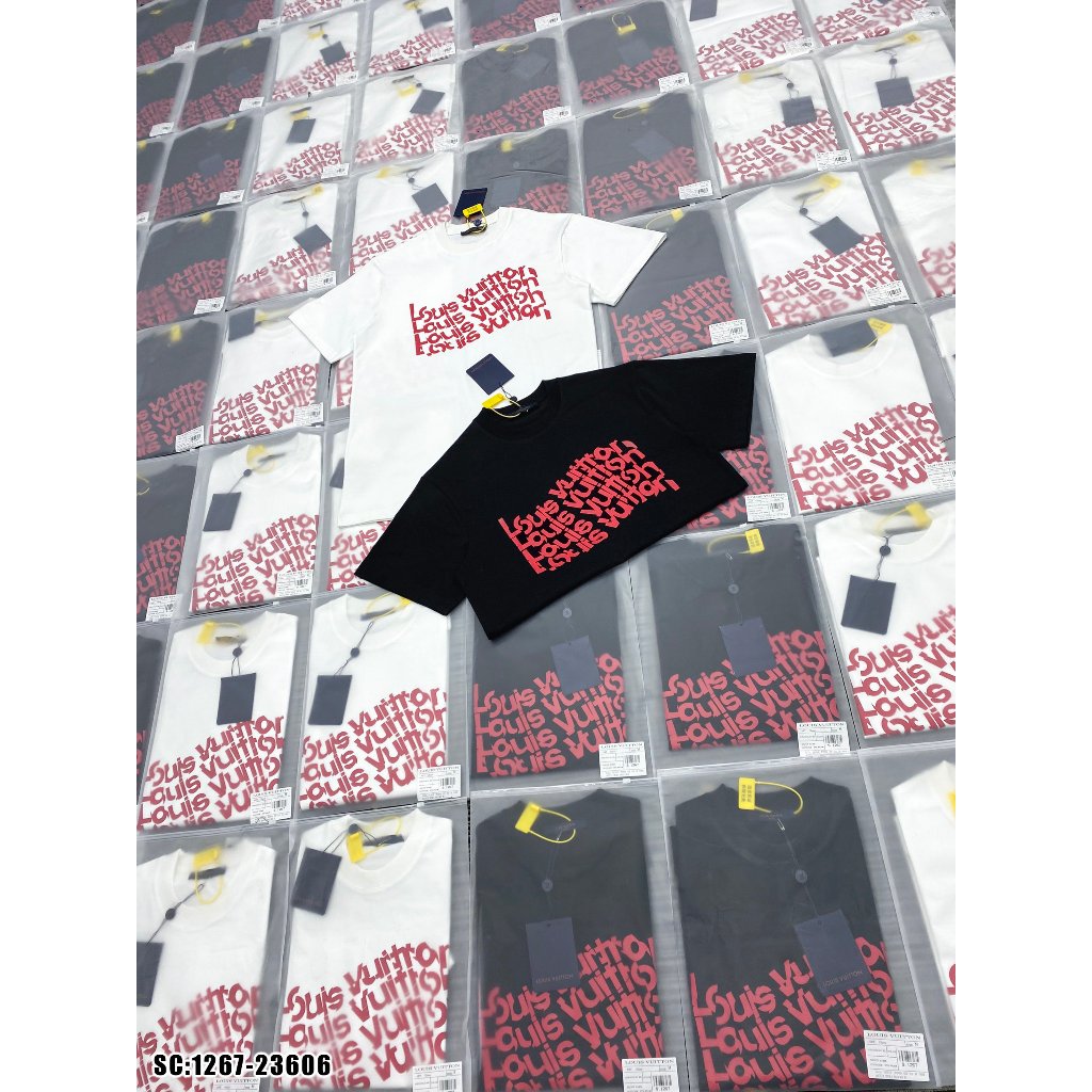 Áo thun in dập siêu hot, hàng cực đẹp, thêu chữ thêu hình gấu bo cổ nam nữ