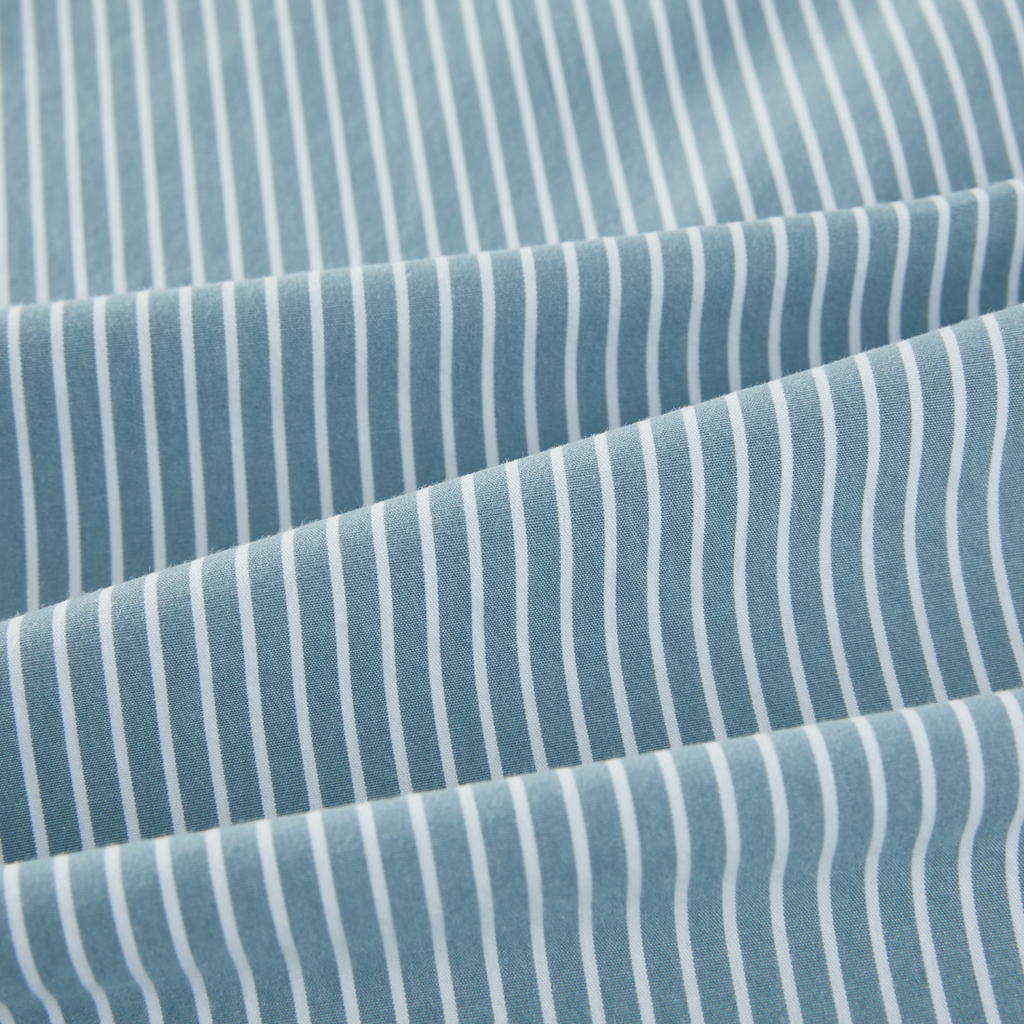 HLA - Áo sơ mi nam dài tay cổ trụ 100% cotton mềm mại trơn nhẵn Button-down vertical striped long sleeves cotton Shirt