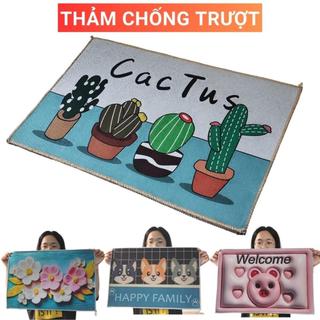 Thảm lau chân trải sàn chống trượt trang trí phòng khách nhà bếp nhiều mẫu Chữ nhật 60*40cm mã 27007b