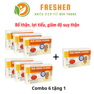 Combo mua 6 tặng 1 - Ích Thận Vương giúp bổ thận, lợi tiểu; hỗ trợ giảm biểu hiện phù thũng, tiểu khó, tiểu rắt