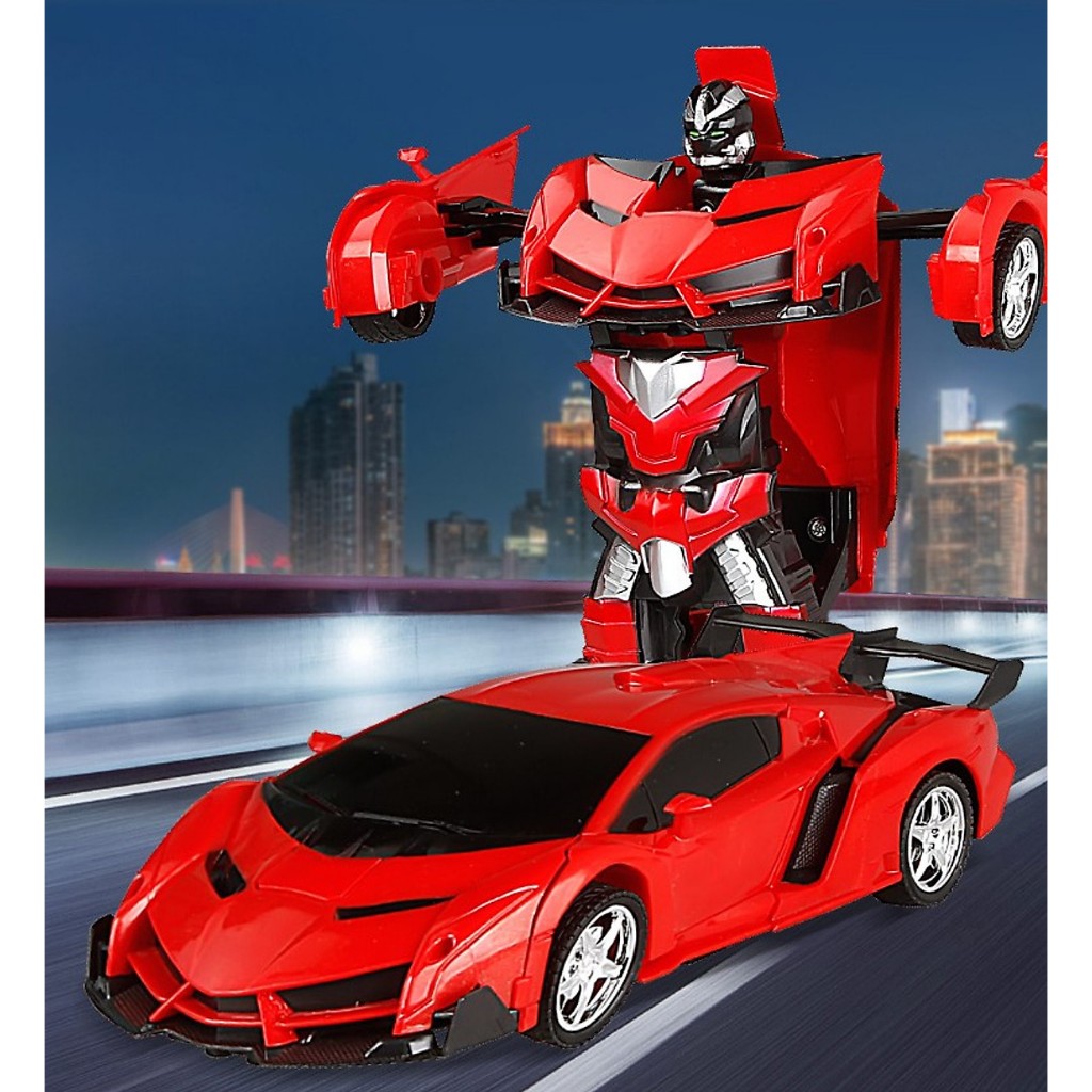 Xe ô tô biến hình thành Rô bốt có sạc pin điều khiển từ xa , bảo hành 12 tháng