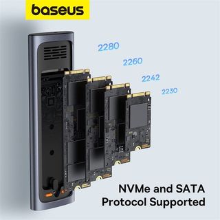 Box đựng ổ cứng SSD M.2 Baseus FlyJoy Series SSD Enclosure Type C 3.2 Gen2 (M.2 NVMe và SATA)