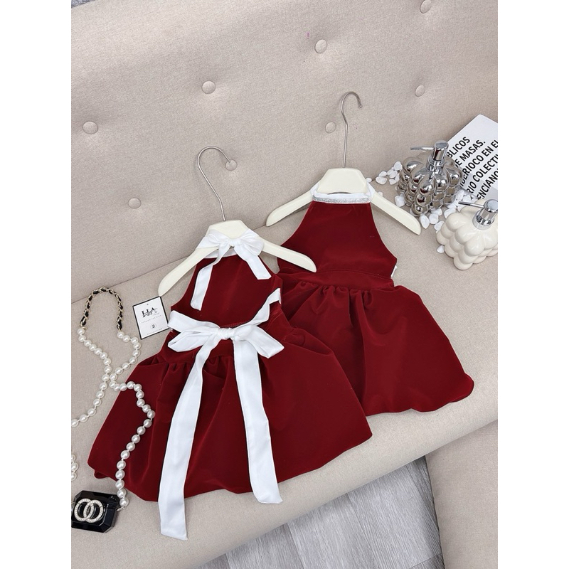 Váy Nhung công chúa cho bé gái