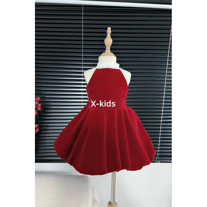 Váy Nhung công chúa cho bé gái