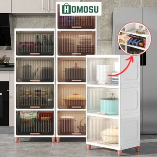 Tủ Nhựa Đựng Đồ Ăn Vặt, Tủ Đựng Đồ Đa Năng Nắp Lật, Cửa Tủ Trong, Tay Cầm Mạ Vàng TUN030