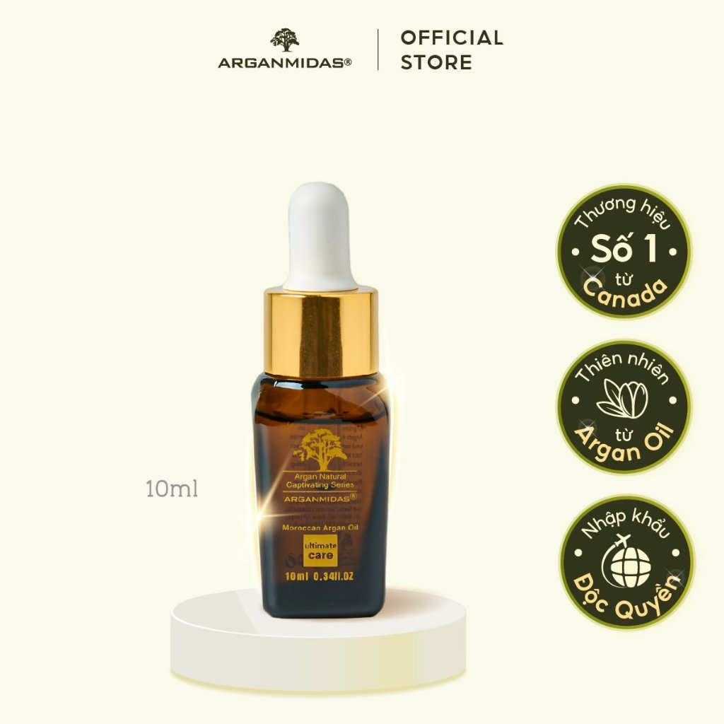 Tinh chất dưỡng tóc Arganmidas tinh dầu Moroccan Argan phục hồi hư tổn tóc, chăm sóc tóc chuyên sâu 10ml