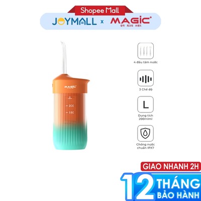 Máy Tăm Nước Magic B01, Hàng Chính Hãng, Gấp Gọn Du Lịch, 3 Chế Độ Làm Sạch Răng Linh Hoạt - JoyMall