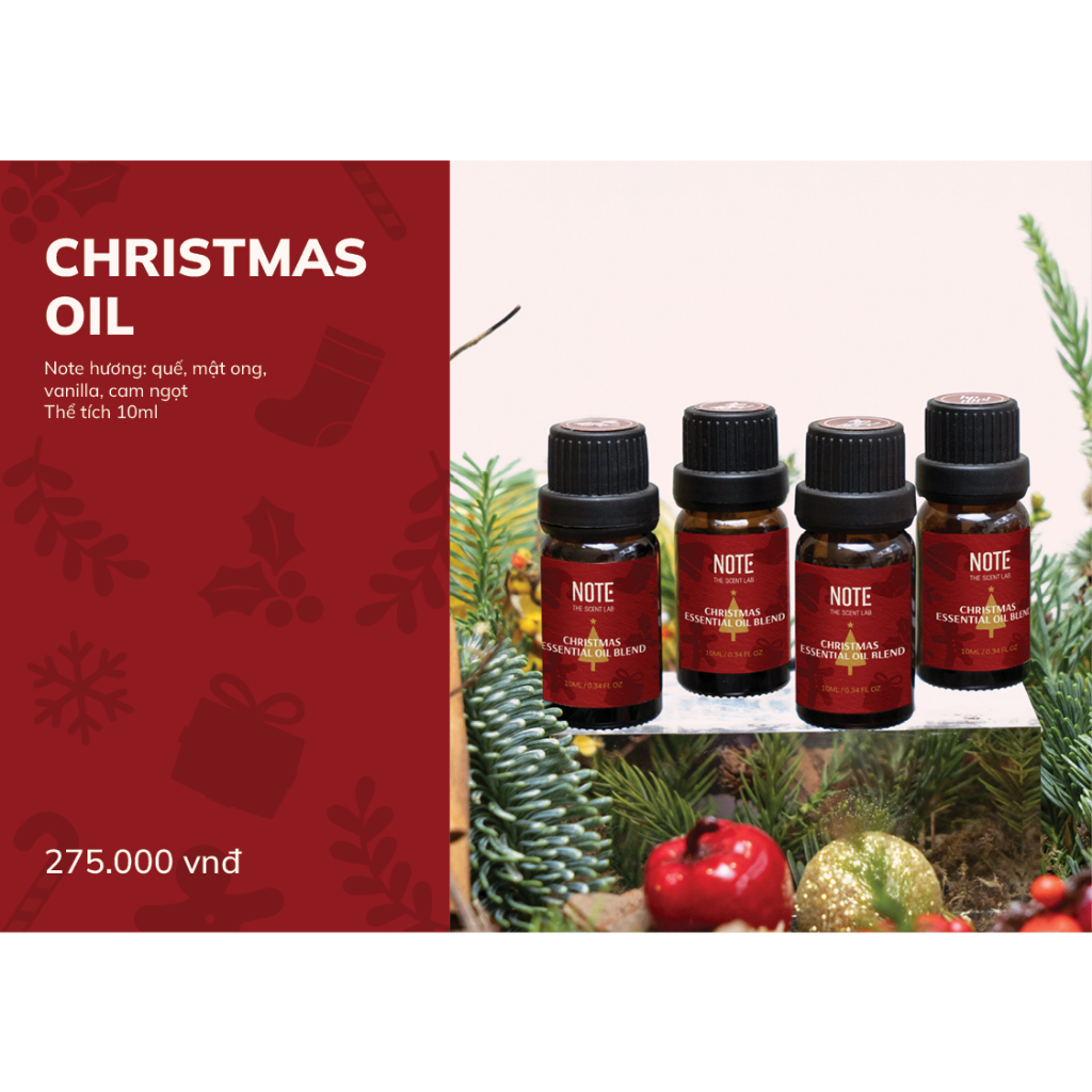 Tinh dầu NOTE - The Scent Lab dòng hợp hương 10ml | Christmas Blend