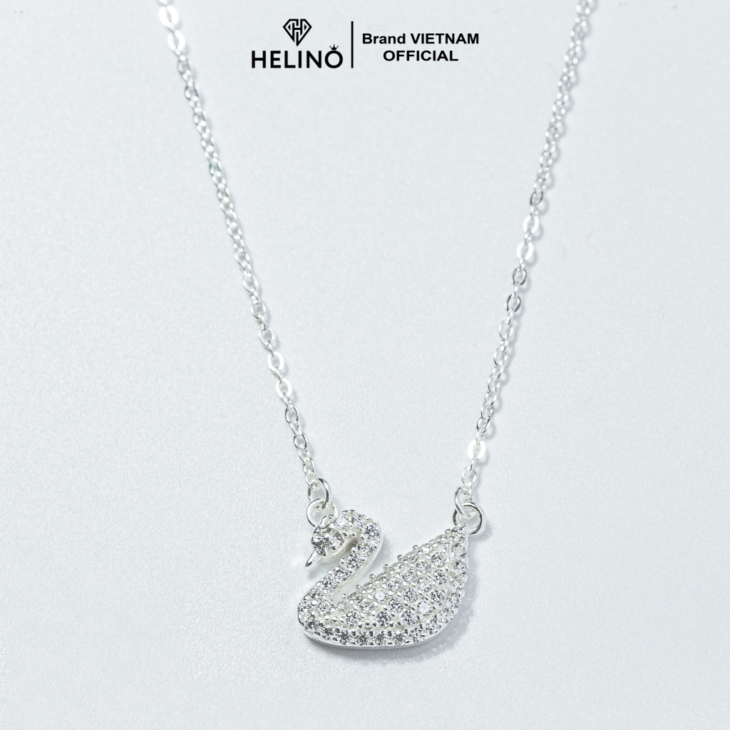 Dây chuyền bạc nữ HELINO, Thiên nga đính đá trắng lấp lánh C33