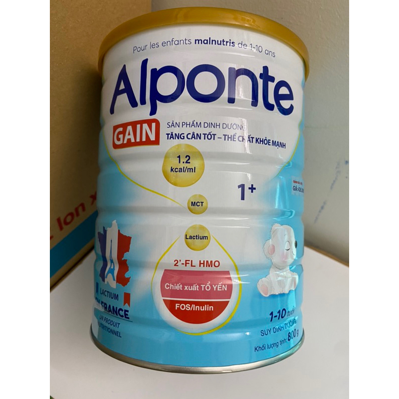 Sữa bột Alponte Gain 1+ 800G cho bé 1-10 tuổi
