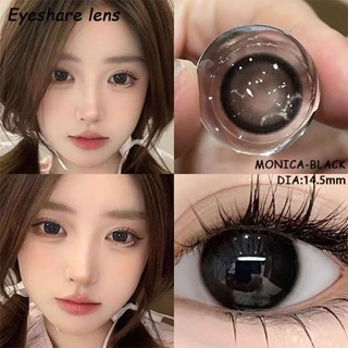 Monica 1 cặp Kính áp tròng lens đen đường kính 14.5mm  ngọt ngào hiệu ứng mắt to