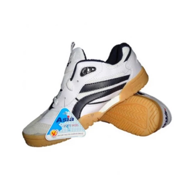 Giày Asia đá bóng cầu lông chạy bộ thể thao đế kếp khâu full đế có cao su chống trượt.