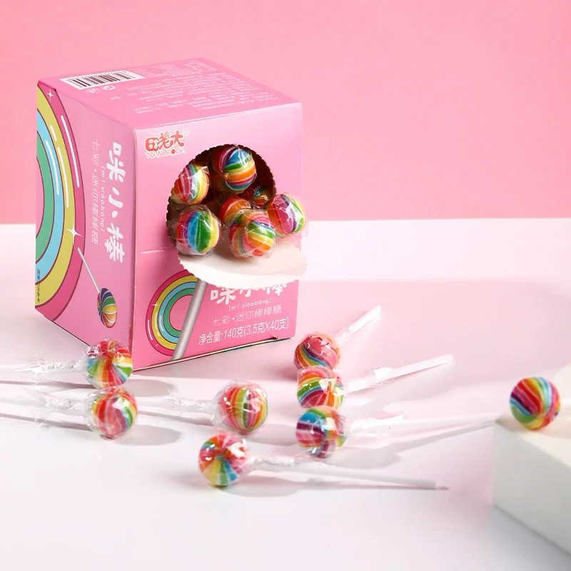 SET 10 QUE KẸO MÚT CẦU VỒNG SIZE SUPER MINI
