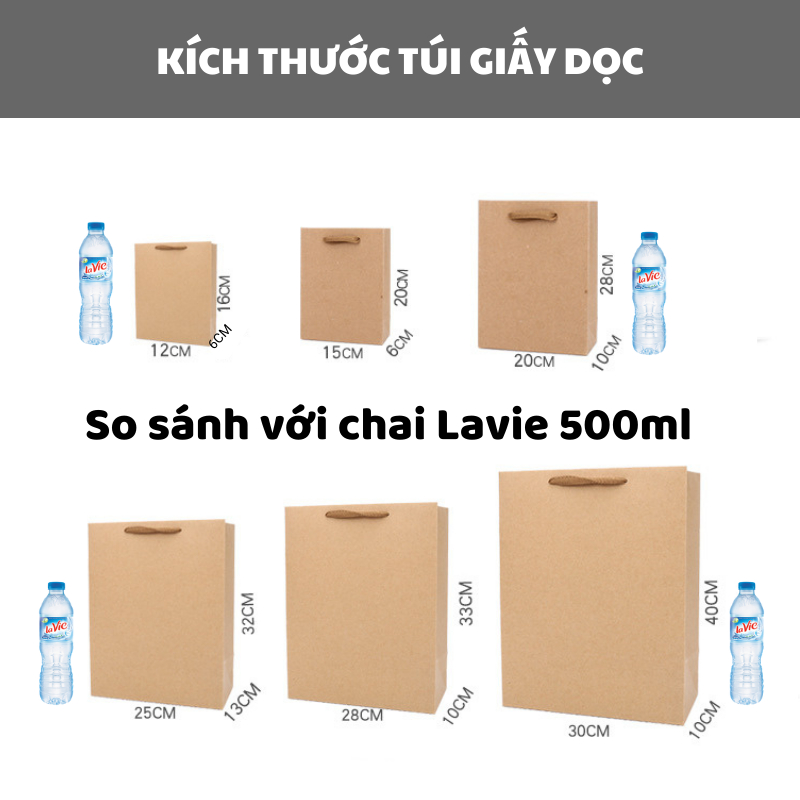 Túi Giấy Cứng Kraft Túi Quà Tặng Cao Cấp Màu Nâu 260gsm, Túi Giấy Đựng Quà - TGN
