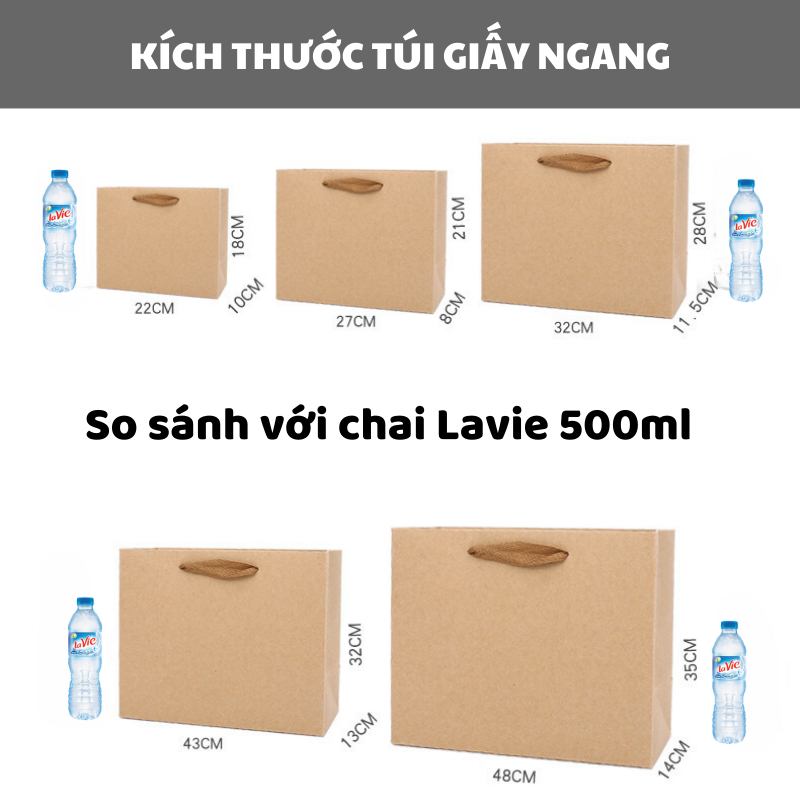 Túi Giấy Cứng Kraft Túi Quà Tặng Cao Cấp Màu Nâu 260gsm, Túi Giấy Đựng Quà - TGN