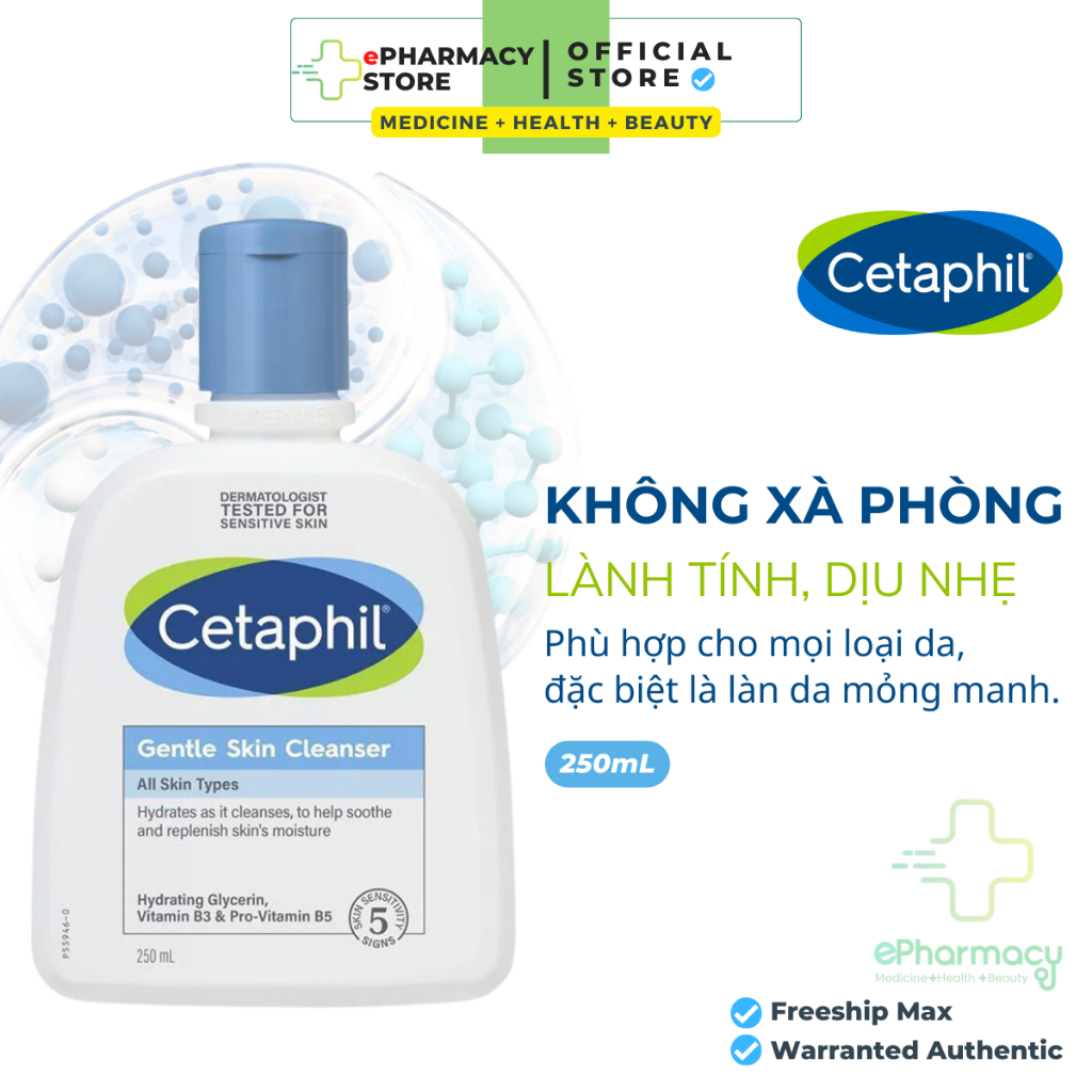 Sữa rửa mặt Cetaphil dịu nhẹ cho mọi loại da [250ml] - Cetaphil Gentle Skin Cleanser