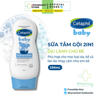 Cetaphil tắm gội 2 in 1 cho bé - Cetaphil Baby Gentle Wash & Shampoo 2in1 230ml