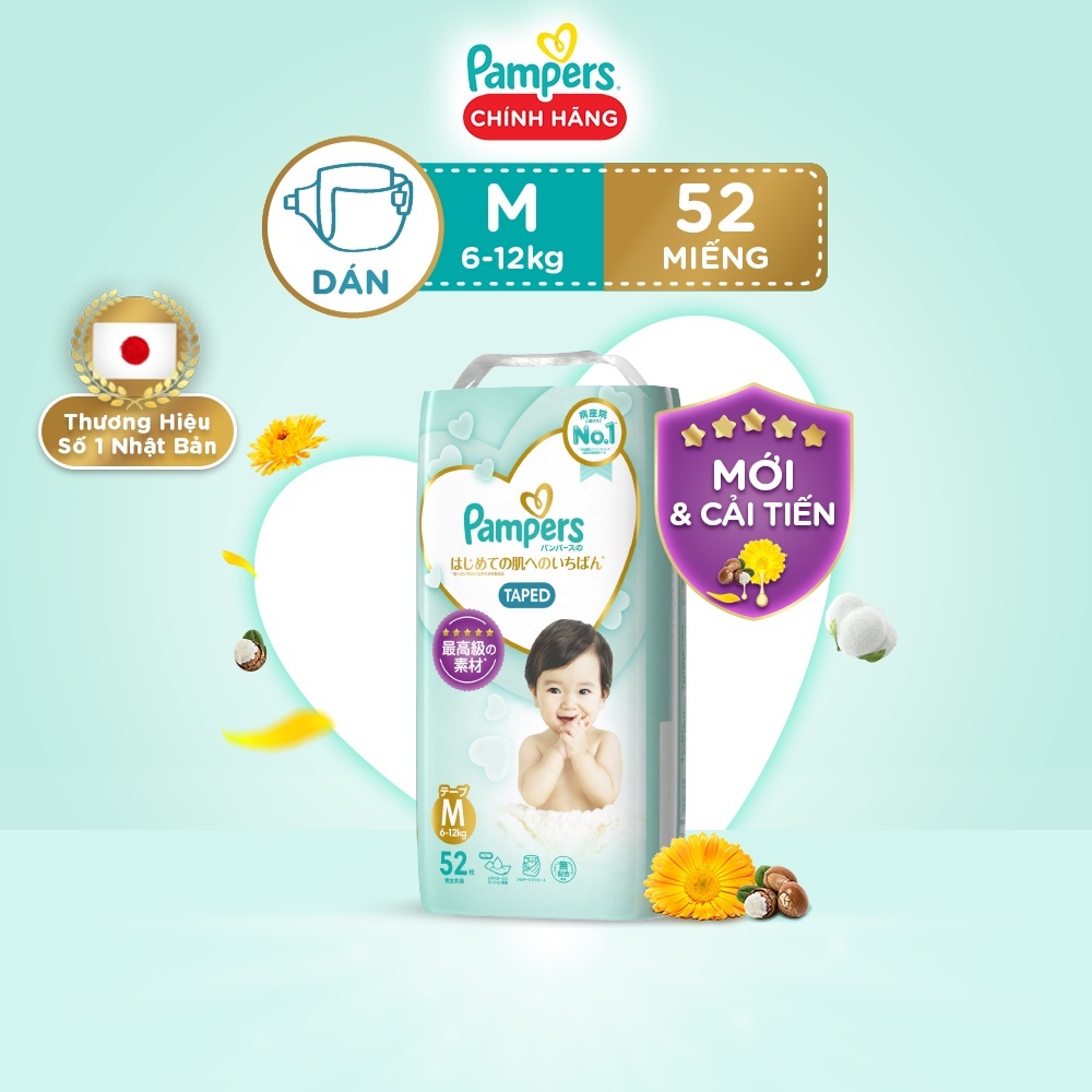 [QT_PAMPERS_OF01] Pampers Dán Cao Cấp  Nhật Bản M52X3