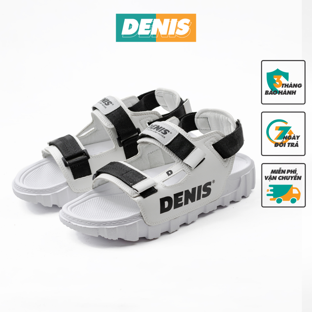 Giày Sandal Nam Nữ DENIS ND03 Trắng thể thao, êm nhẹ, đi học đi chơi đều đẹp