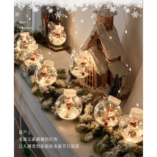  Dây đèn Led rèm banh cầu tuyết noel trang trí Giáng Sinh dài 3 mét banh size lớn 8cm có nối 