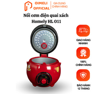 Nồi cơm điện quai xách homely HL 011 nấu cơm ngon, chín đều công suất 400W, dung tích 1L