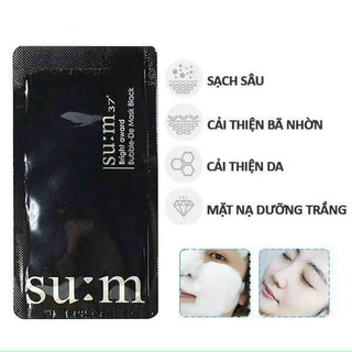 Mặt nạ sủi bọt thải độc da Su:m37 Bright Award Bubble-De Mask Sample 2ml Hàn Quốc