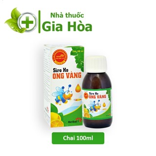 Siro ho Ong Vàng giúp giảm ho, đau họng, khàn tiếng - Chai 100ml