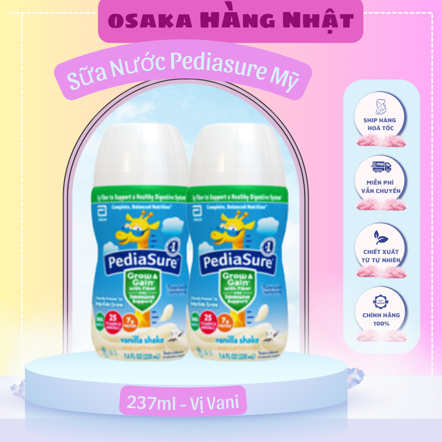 Sữa nước Pediasure Mỹ Grow&gain dành cho bé còi biếng ăn 237ml