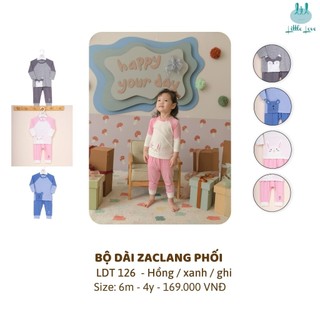 [XẢ KHO] Bộ dài tay chất tăm raglan phối trẻ em Little Love chính hãng