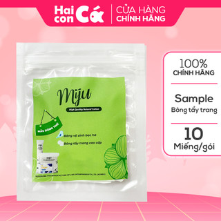 Bông tẩy trang Miju Hàn Quốc - Không xơ bông, Không bai nhão (10 miếng)