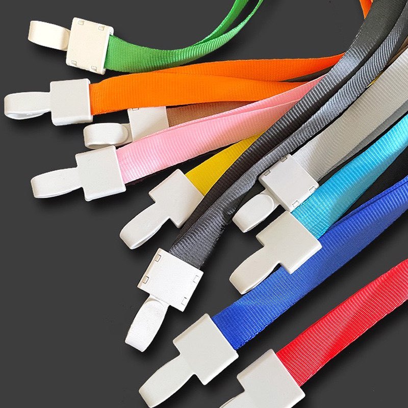 Dây lụa đeo thẻ học sinh, bảng tên sinh viên nhân viên móc nhựa cao cấp cứng cáp nhiều màu size 1cm/1,5cm