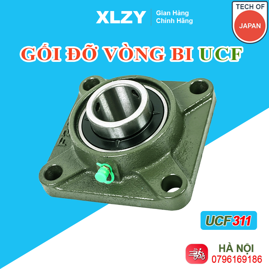 Gối đỡ vòng bi UCF310 Trục 50mm Ổ đỡ vòng bi bạc đạn xlzy - vongbibacdanxlzy