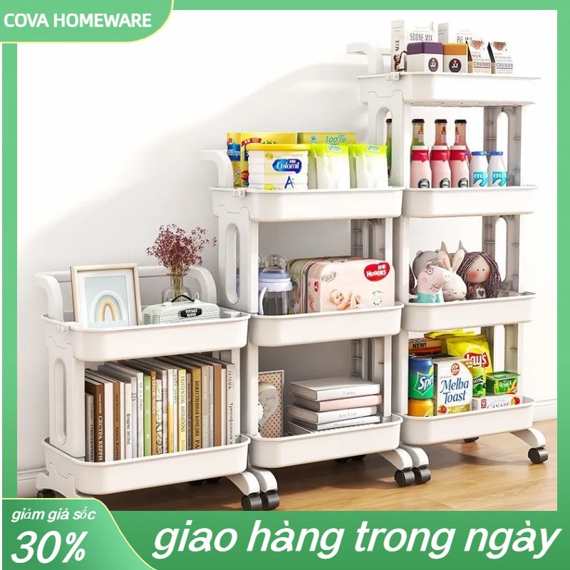 Giá đựng đồ bằng nhựa gia dụng, làm từ chất liệu pp cao cấp, có hai kích thước đáp ứng nhu cầu đựng đồ hàng ngày