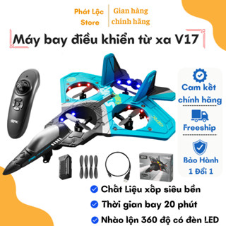 Máy bay điều khiển từ xa V27, Đồ chơi máy bay không người lái cực bền, có đèn, chống va đập, chống nước
