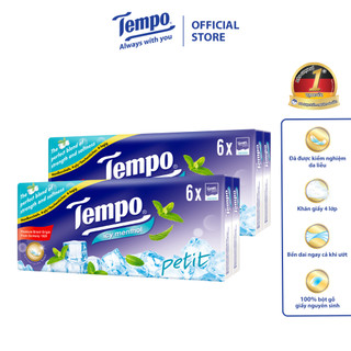 [COMBO 2 LỐC] Khăn giấy bỏ túi cao cấp Tempo Petit - 4 lớp bền dai, được kiểm nghiệm da liễu - Thương hiệu Đức