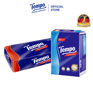1 lốc giấy vệ sinh toipa & 1 lốc khăn giấy rút softpack khăn giấy tempo cao cấp - thương hiệu đức