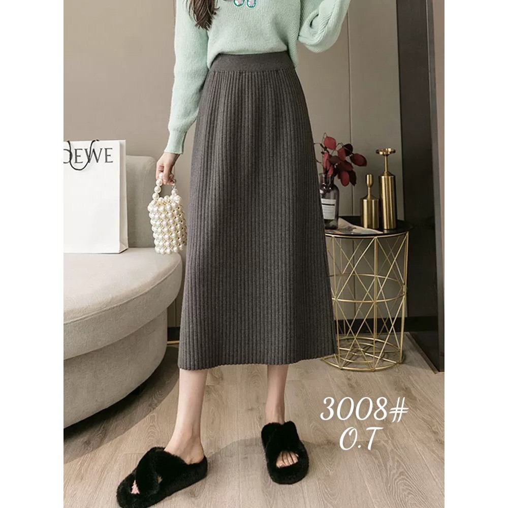 🌺  CHÂN VÁY LEN LÔNG THỎ MỊN DÁNG MIDI KHÔNG XÈ DÁNG SUÔNG