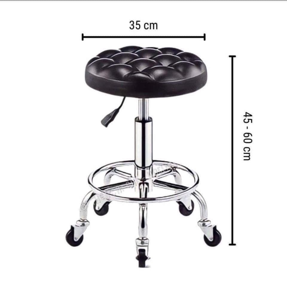 Ghế Đôn Hơi, Ghế Da Spa Chỉnh Cao Thấp Xoay 360 Độ Ghế Mặt Phẳng Và Ghế Múi