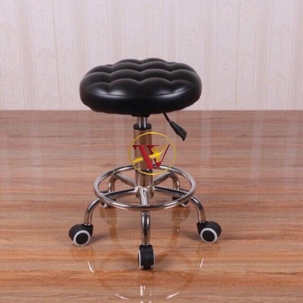 Ghế Đôn Hơi, Ghế Da Spa Chỉnh Cao Thấp Xoay 360 Độ Ghế Mặt Phẳng Và Ghế Múi