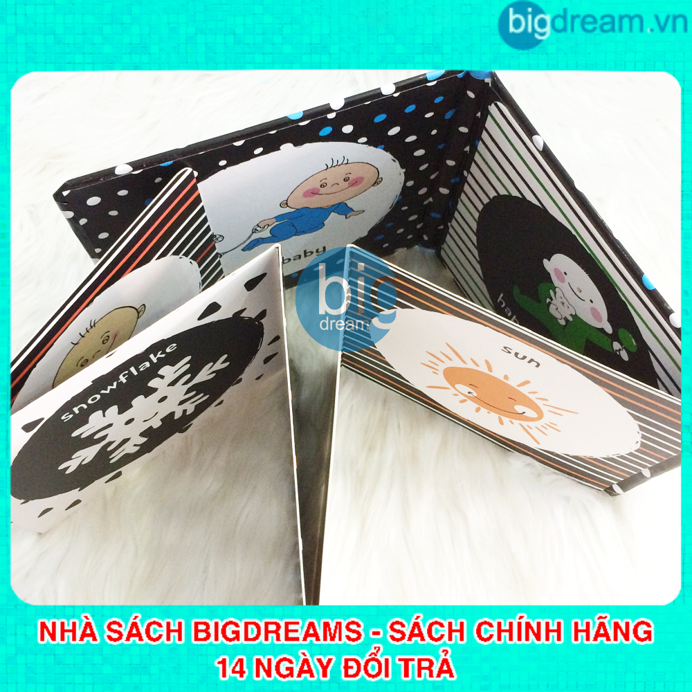 Sách - Black And White Tranh kích thích thị giác cho trẻ sơ sinh Tập 2 - Phát triển thị giác cho bé