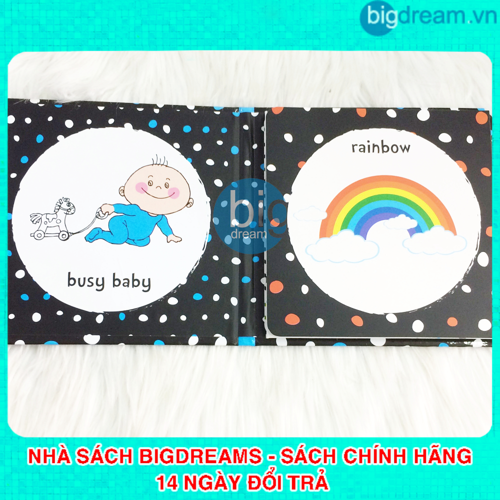 Sách - Black And White Tranh kích thích thị giác cho trẻ sơ sinh Tập 2 - Phát triển thị giác cho bé