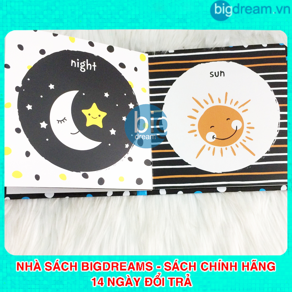 Sách - Black And White Tranh kích thích thị giác cho trẻ sơ sinh Tập 2 - Phát triển thị giác cho bé