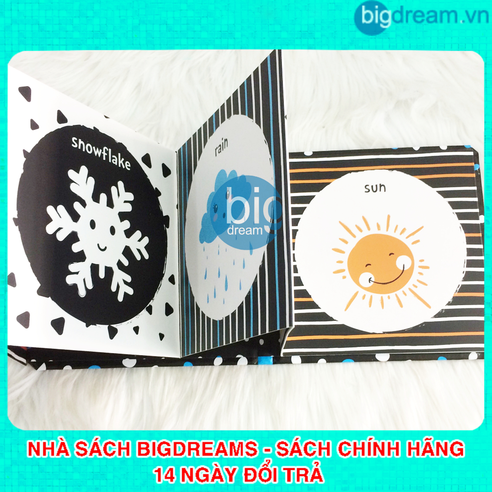 Sách - Black And White Tranh kích thích thị giác cho trẻ sơ sinh Tập 2 - Phát triển thị giác cho bé