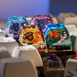 Nút bàn phím cơ Phi hành gia vũ trụ.Keycap resin galaxy.Keycap Artisan