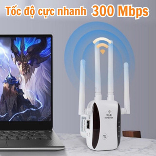 BỘ KÍCH SÓNG WIFI 4 râu WIRELESS 300Mbps không dây cực mạnh, cục thu phát mở rộng wifi xuyên tường
