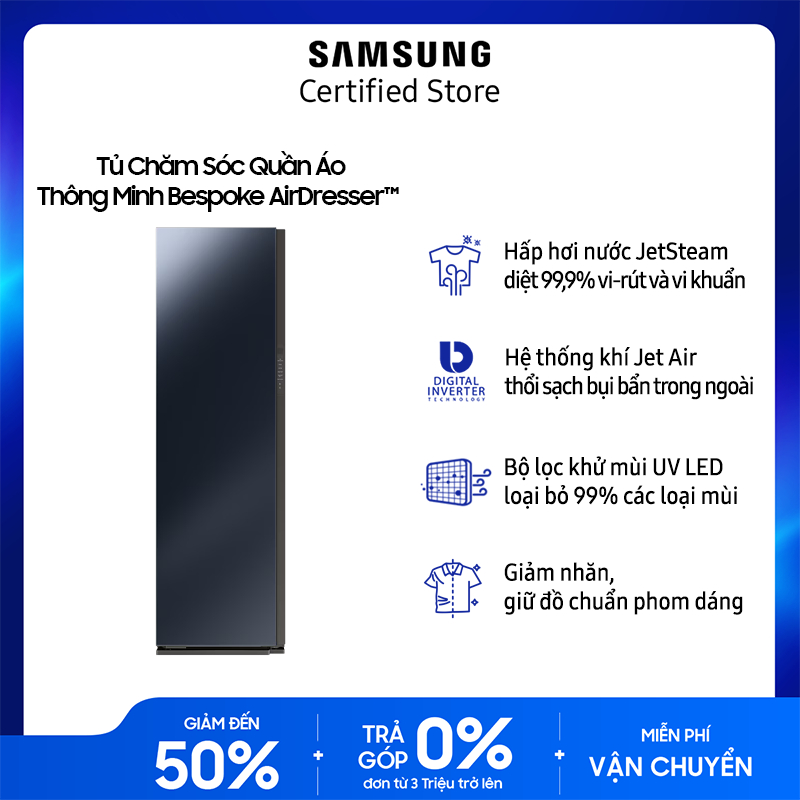 Tủ Chăm Sóc Quần Áo SAMSUNG AirDresser DF10A9500CG/SV - Miễn phí giao + lắp Toàn Quốc