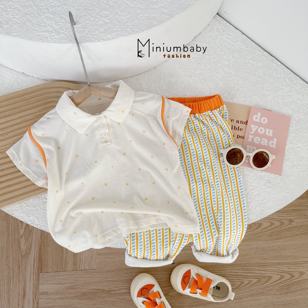 Set bộ polo cộc tay cho bé gái chất liệu cotton mềm mịn, Miniumbabyfashion SB1685, SB1774