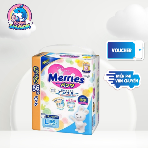 Tã/bỉm quần Merries Jumbo đủ size M76/M74/L56/XL50